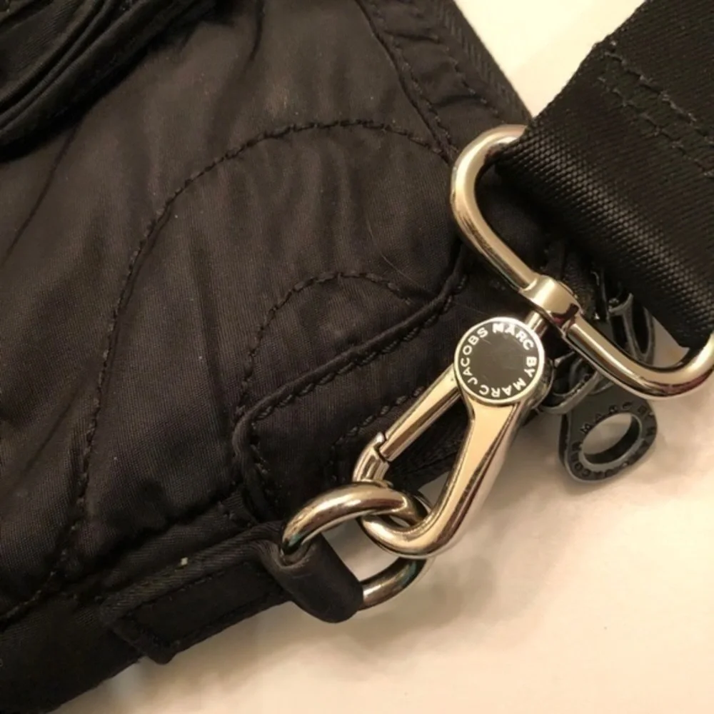 Marc by Marc Jacobs black quilted laptop bag case
